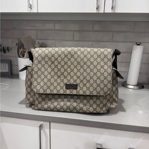 GG Supreme canvas diaper bag . Great  condition.